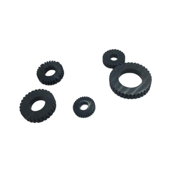 Black silicone gear high temperature resistant outer diameter 13-29 laser printer silicone processing production open mold custom, china supplier wholesale