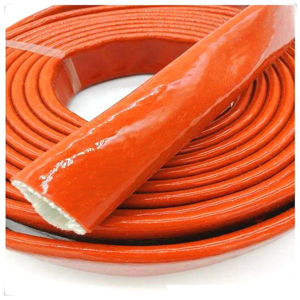 High temperature fireproof carbon fiber sleeve silicone fireproof sleeve insulation silicone glass fiber tube cable insulation protective sleeve, china factory manufacturer
