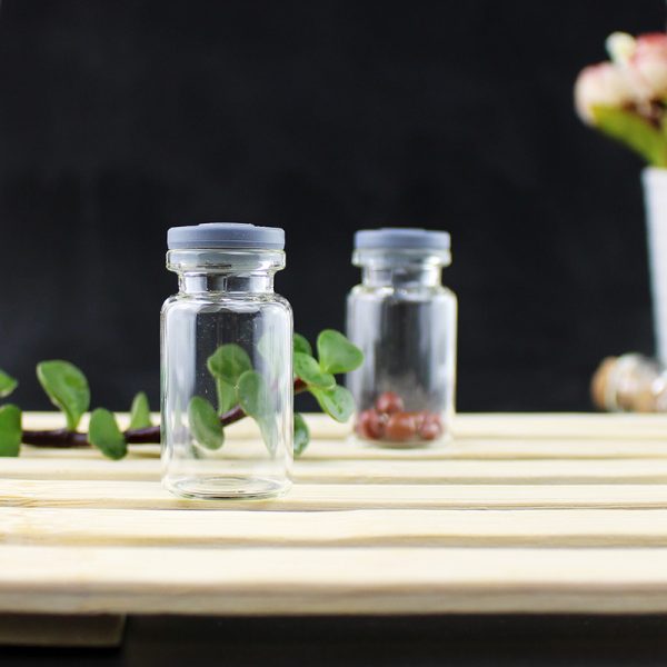 5ml rubber stopper glass bottle mini bottle storage small experiment transparent wish bottle vial sampling bottle 10ml, china manufacturer good