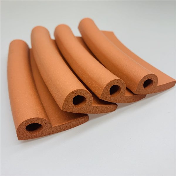 Coating machine cabinet silicone P-type foam strip doors and windows can be backed silicone high temperature rubber strip silicone foam P strip, china supplier wholesale