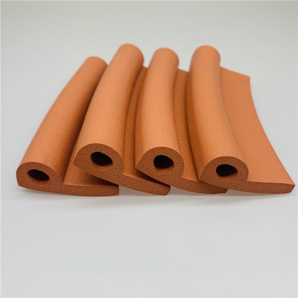 Coating machine cabinet silicone P-type foam strip doors and windows can be backed silicone high temperature rubber strip silicone foam P strip, china factory manufacturer