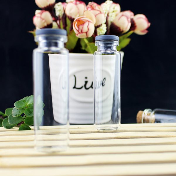 5ml rubber stopper glass bottle mini bottle storage small experiment transparent wish bottle vial sampling bottle 10ml, china supplier good quality