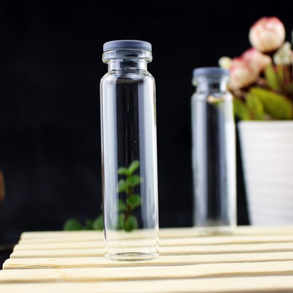 5ml rubber stopper glass bottle mini bottle storage small experiment transparent wish bottle vial sampling bottle 10ml, china factory best price