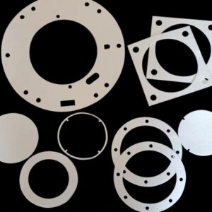 High temperature fireproof aluminum silicate ceramic fiber paper flame retardant sealing gasket electrical sealing air duct flange gasket, china factory manufacturer