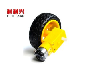 Smart trolley chassis Robot tire DC geared motor set Wheel wheel TT motor 70g China factory manufacturer‎