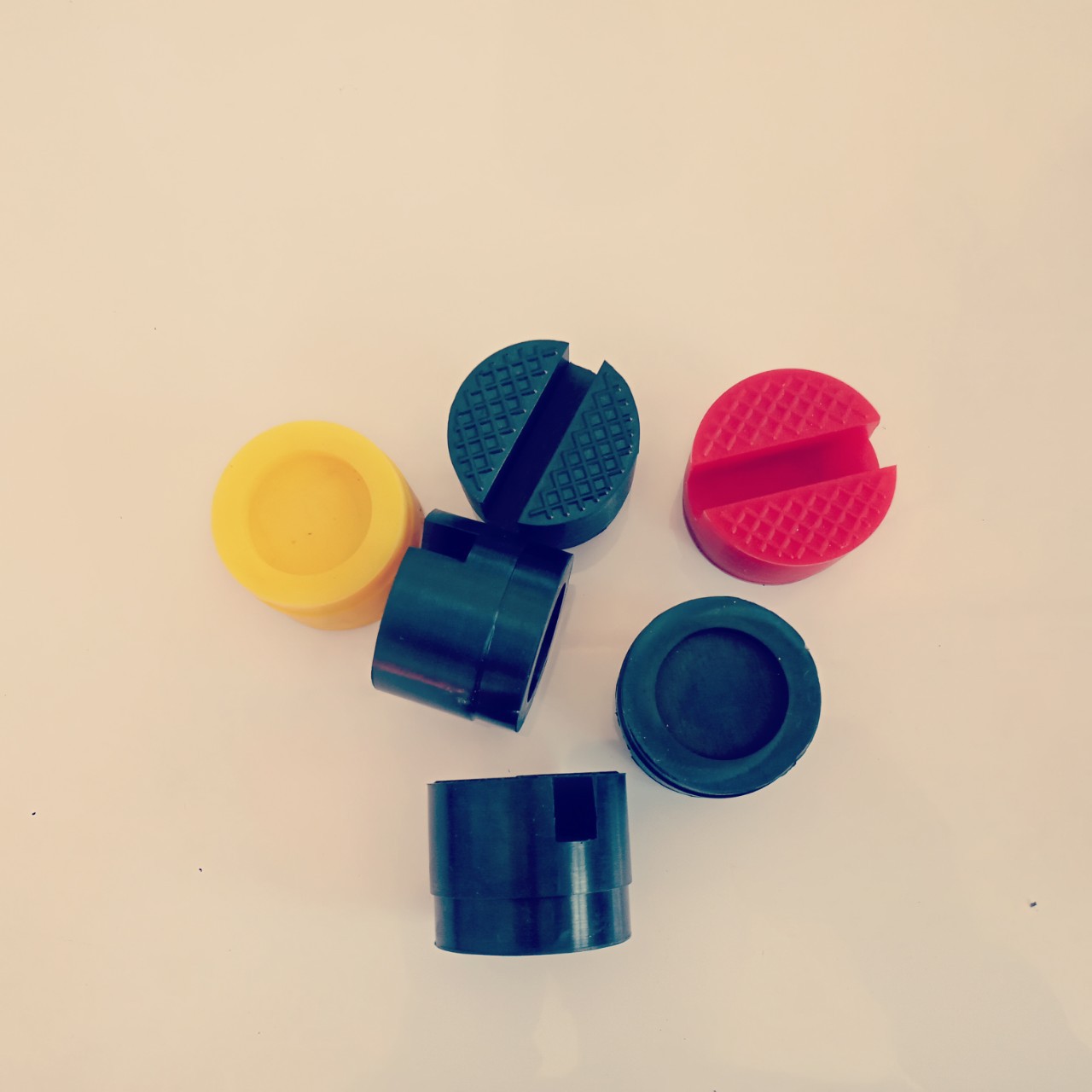 Assorted rubber jack support pads