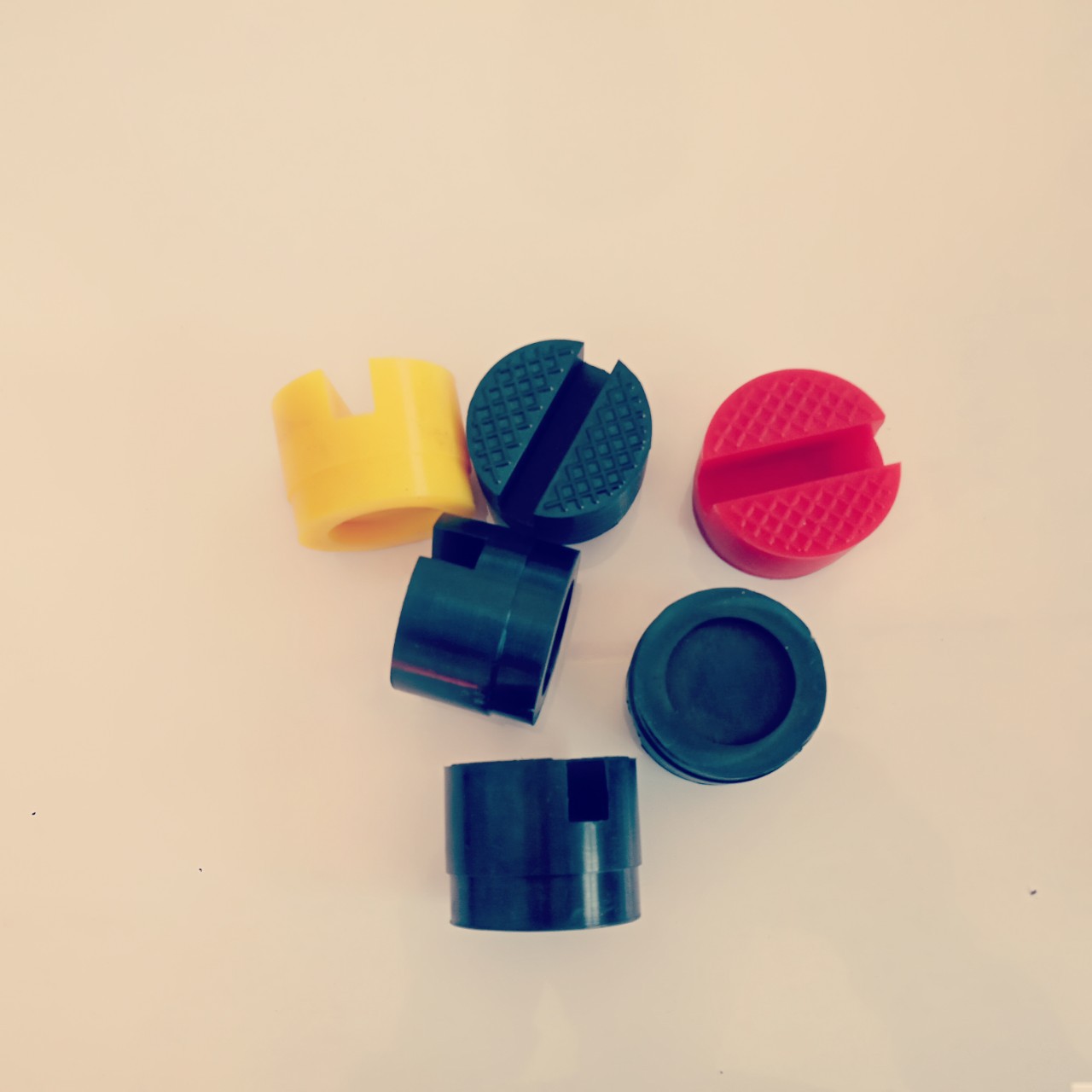 Assorted rubber jack support pads