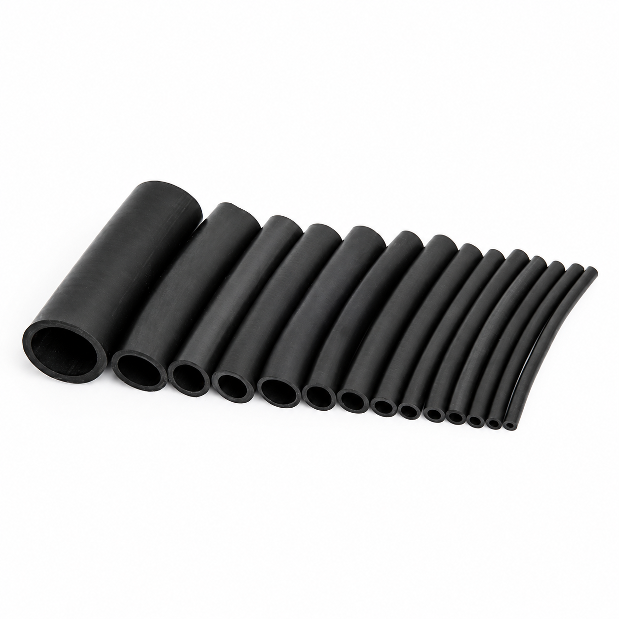 Black FKM rubber tubing