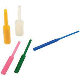Colored tapered plugs with long pull handles