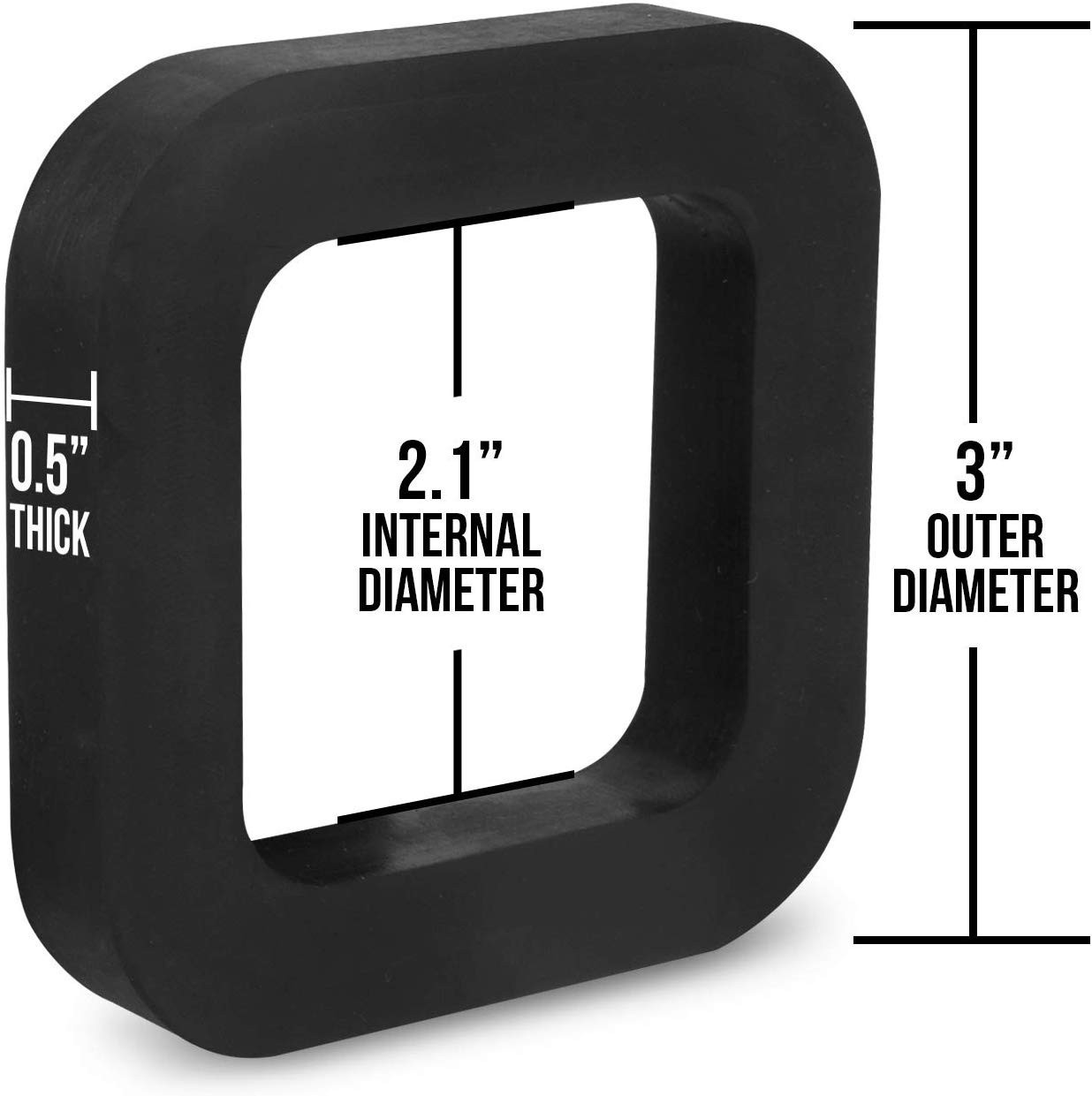 Rubber trailer receiver bumper pads